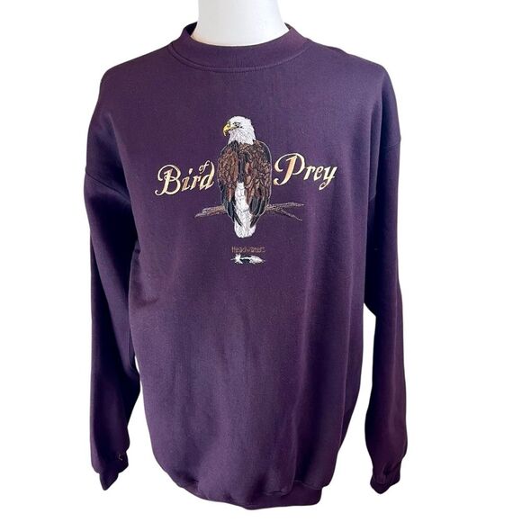 HEADWATERS Brown American Bald Eagle Bird of Prey Sweatshirt Sz XL Crew Neck - Picture 13 of 13